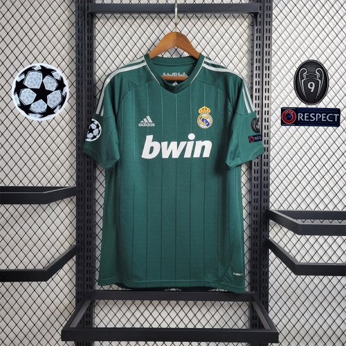 with UCL Patch Retro Jersey 2012-2013 Real Madrid 3rd Away Green Soccer Jersey