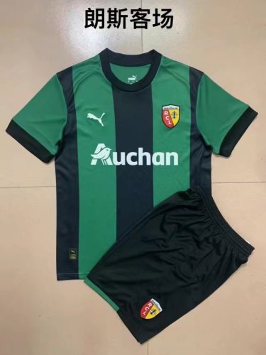 Adult Uniform 2022-2023 RC Lens Away Green Soccer Jersey Shorts