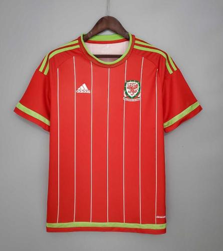 Retro Jersey 2015-2016 Wales Home Red Soccer Jersey