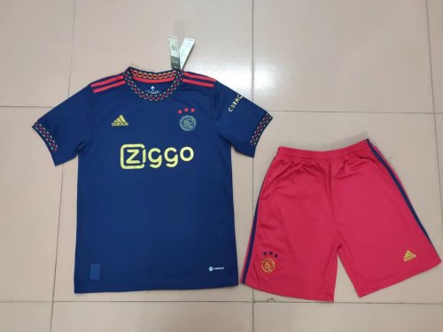 Adult Uniform 2022-2023 Ajax Away Soccer Jersey Shorts
