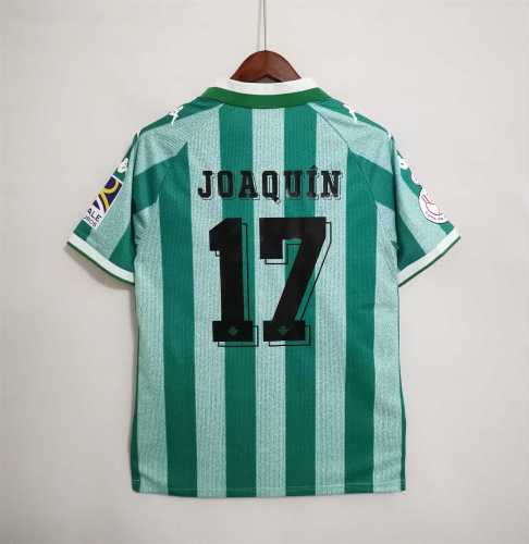 with 2 patches Fans Version 2022-2023 Real Betis JOAQUIN 17 Special Edition Green Soccer Jersey