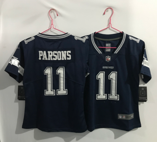 Youth Kids Dallas Cowboys 11 PARSONS Black NFL Jersey