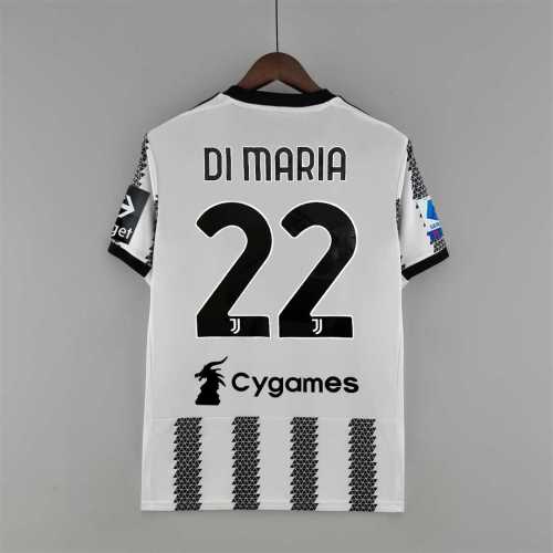 with Serie A Patch Fans Version 2022-2023 Juvents DI MARIA 22 Home Soccer Jersey