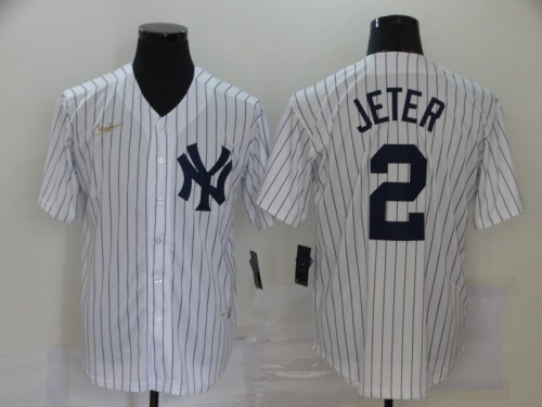 New York Yankees 2 JETER White Retro Cool Base Jersey