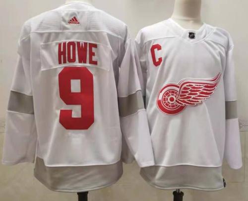 2020 Detroit Red Wings 9 HOWE White NHL Jersey