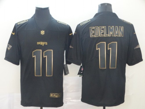 New England Patriots 11 Julian Edelman Black Gold Vapor Untouchable Limited Jersey
