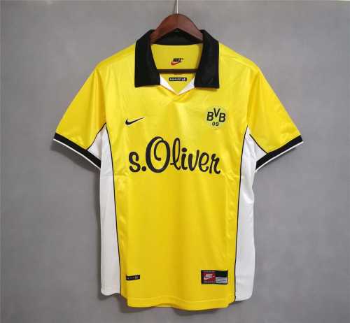 Retro Jersey 1998 Borussia Dortmund Home Soccer Jersey BVB Vintage Football Shirt