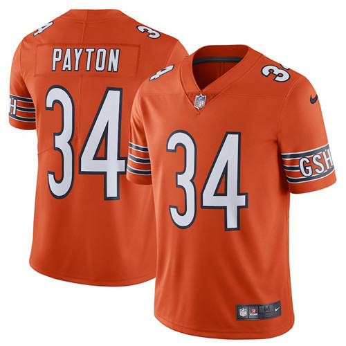 Chicago Bears #34 PAYTON Orange NFL Legend Jersey