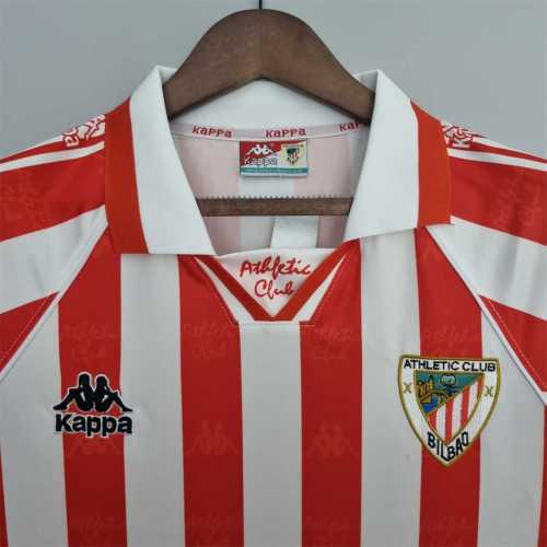 Retro Jersey 1995-1997 Athletic Bilbao Home Soccer Jersey Vintage Football Shirt