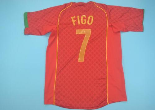 Retro Jersey 2004 Portugal 7 FIGO Home Soccer Jersey