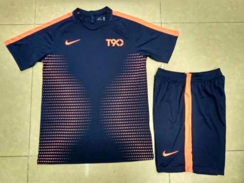 #903 Dark Blue Soccer Training Uniform Blank Jersey and Shorts
