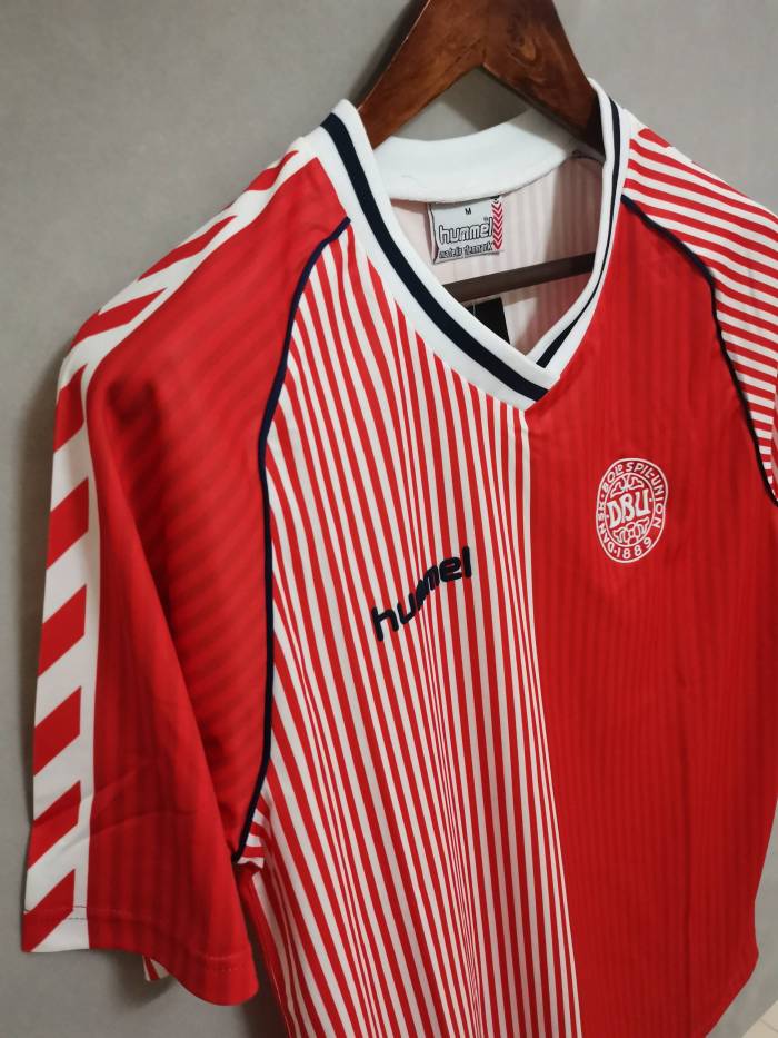 Retro Jersey 1986 Denmark Home Soccer Jersey Vintage Football Shirt