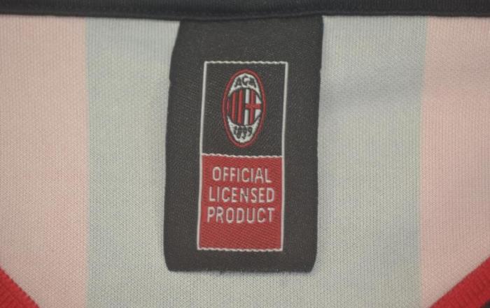 with Scudetto Patch Retro Jersey 1993-1994 AC Milan Home Soccer Jersey Vintage Football Shirt