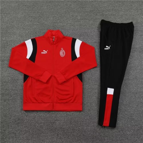 2023-2024 AC Milan Red Soccer Jacket and Pants