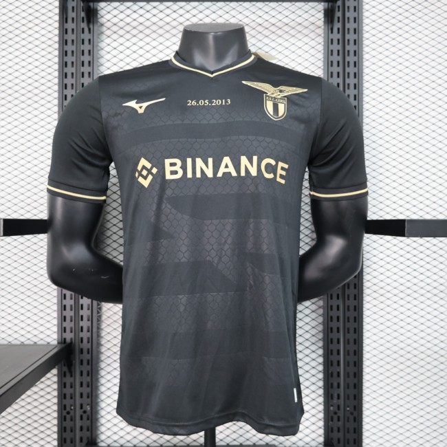 Lazio Maillot Player Version 2023-2024 Lazio 10th Anniversary Black Football Shirt Soccer Jersey