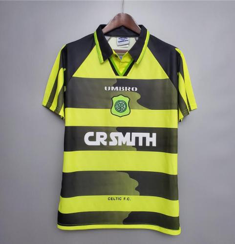 Retro Jersey 1996-1997 Celtic Away Black/Yellow Soccer Jersey