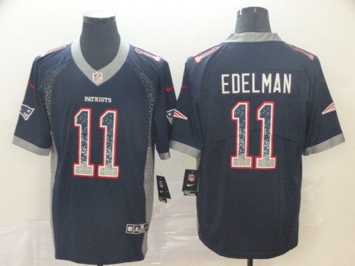 New England Patriots 11 EDELMAN Black NFL Jersey
