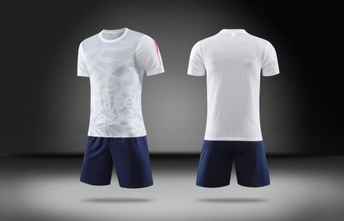 S070120 White Soccer Uniform Adult Uniform Soccer Jersey Shorts