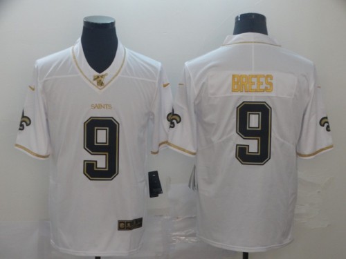 New Orleans Saints 9 BREES White Gold Vapor Untouchable Limited Jersey