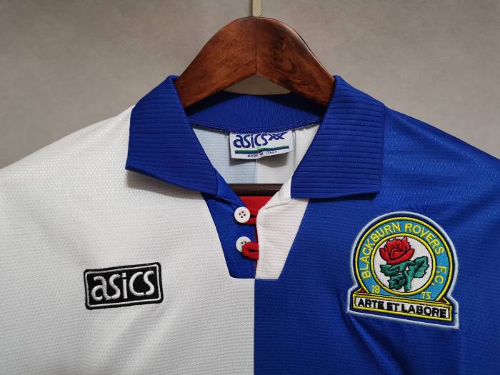 Long Sleeve Retro Jersey 1995-1996 Blackburn Rovers Home Soccer Jersey