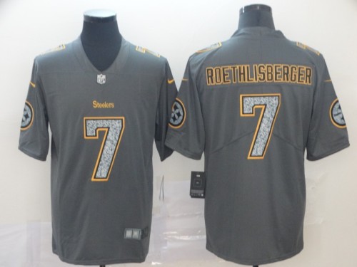 Pittsburgh Steelers #7 ROETHLISBERGER Gre/Yellow NFL Jersey