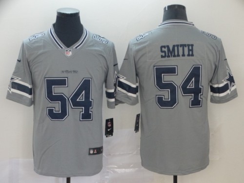 Dallas Cowboys 54 Jaylon Smith Gray Inverted Legend Limited Jersey