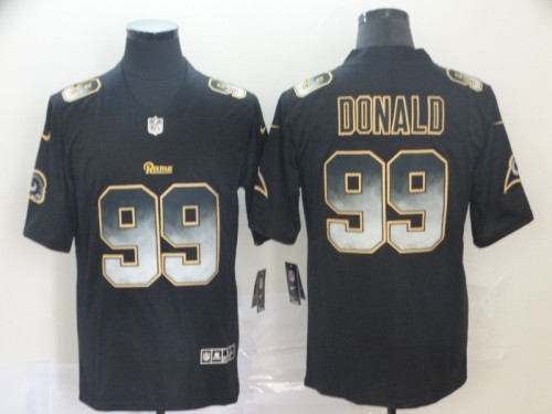 Los Angeles Rams #99 DONALD Black/Gold NFL Jersey
