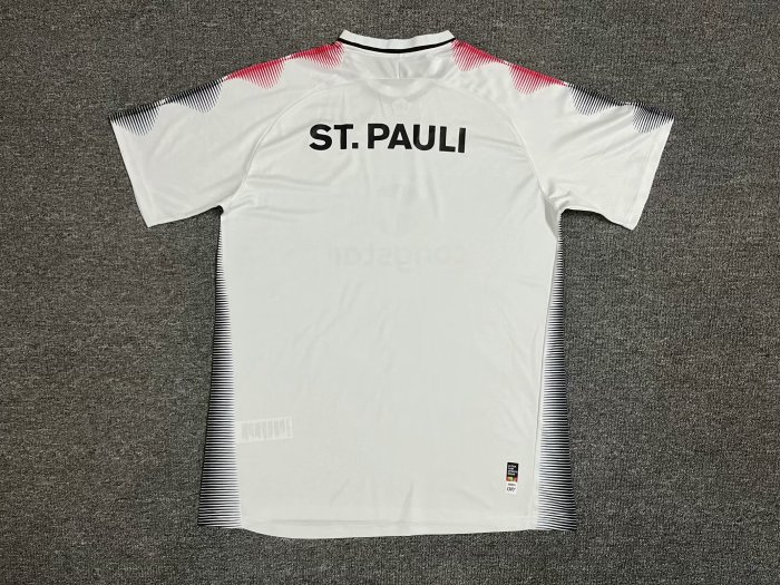 Fan Version 2023-2024 St. Pauli Away White Soccer Jersey