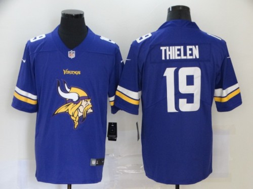 Minnesota Vikings 19 THIELEN Purple Team Big Logo Vapor Untouchable Limited Jersey
