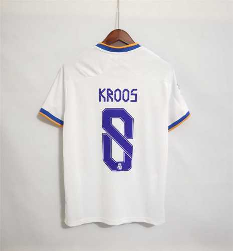 Fans Version 2021-2022 Real Madrid KROOS 8 Home Soccer Jersey