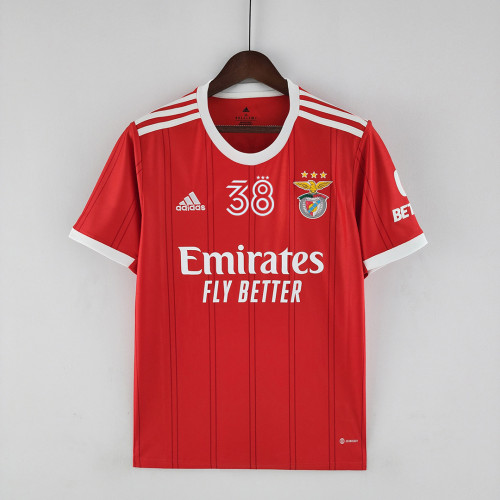 CAMPEOES 38 Camisetas de Futbol Fan Version 2022-23 Benfica Home Soccer Jersey