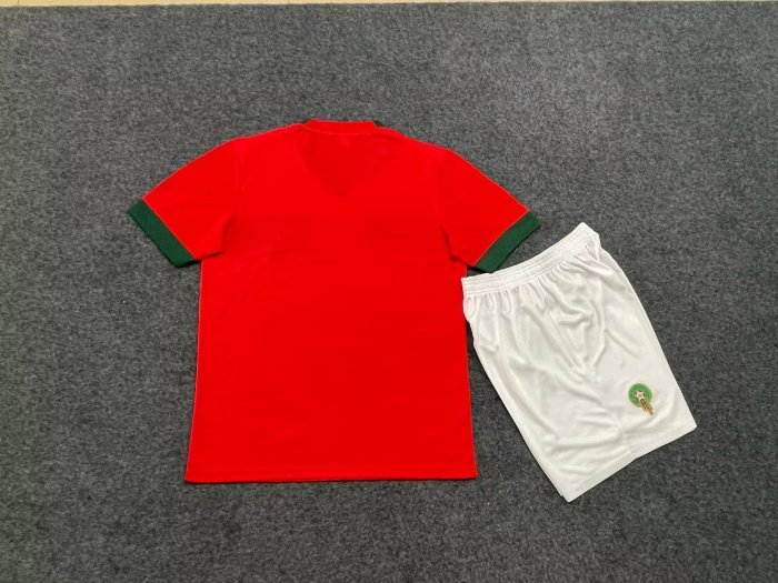 Adult Uniform 2022-2023 Morocco Home Soccer Jersey Shorts