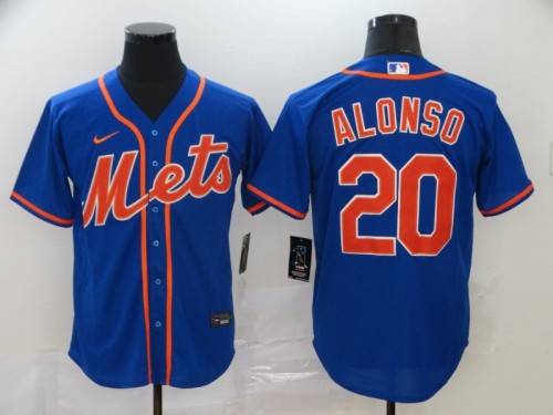 New York Mets 20 ALONSO Blue Cool Base Jersey