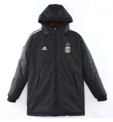 with 3 Stars 2022 Argentina Black Cotton Jacket