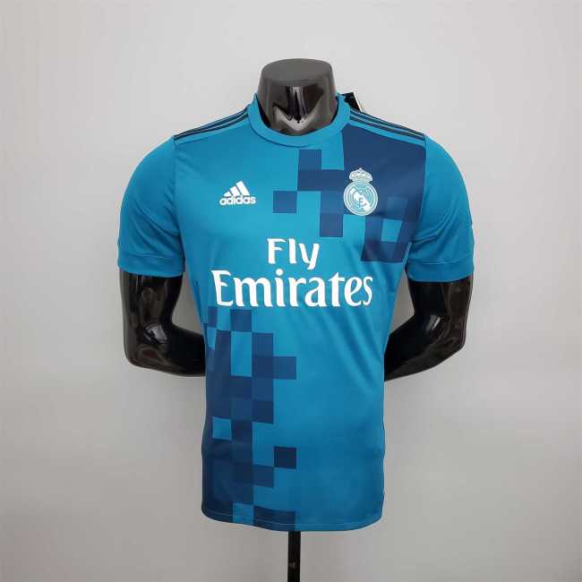 Retro Jersey 2017-2018 Player Version Real Madrid Third Away Blue Soccer Jersey