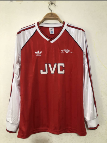 Long Sleeve Retro Jersey 1989-1990 Arsenal Home Vintage Soccer Jersey