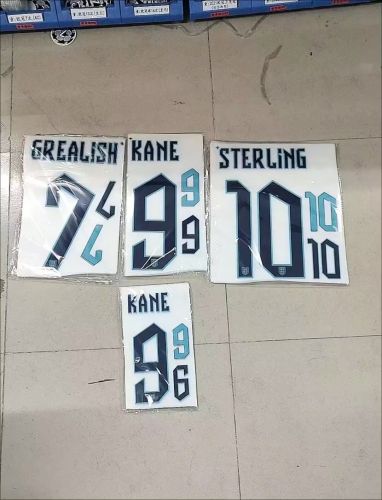 2022 World Cup Official Lettering 7 GREALISH 9 KANE 10 STERLING 9 KANE for England Jersey