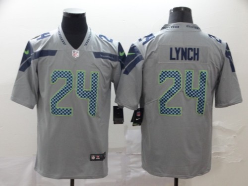 Seattle Seahawks 24 Marshawn Lynch Gray Vapor Untouchable Limited Jersey