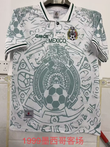 Retro Jersey 1999 Mexico Away Vintage Soccer Jersey