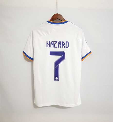 Fans Version 2021-2022 Real Madrid HAZARD 7 Home Soccer Jersey
