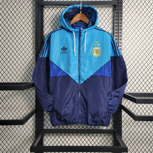 2023-2024 Argentina Blue Soccer Windbreaker Jacket