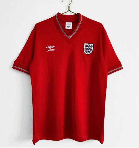 Retro Jersey 1984-1987 England Away Red Soccer Jersey Vintage Football Shirt