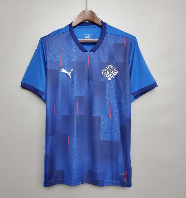 Fans Version 2020 Iceland Home Blue Soccer Jersey
