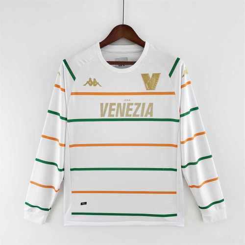 Long Sleeve 2022-2023 Venezia Away White Soccer Jersey