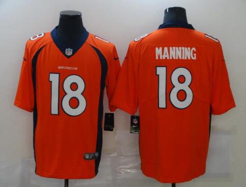 Broncos 18 Peyton Manning Orange 100th Season Vapor Untouchable Limited Jersey