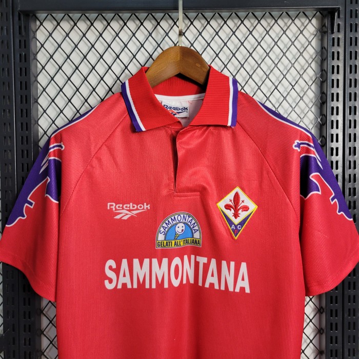 Retro Shirt 1995-1996 Fiorentina 3rd Away Red Soccer Jersey
