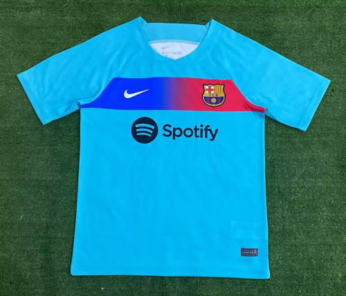 Fans Version 2023-2024 Barcelona Blue Soccer Jersey