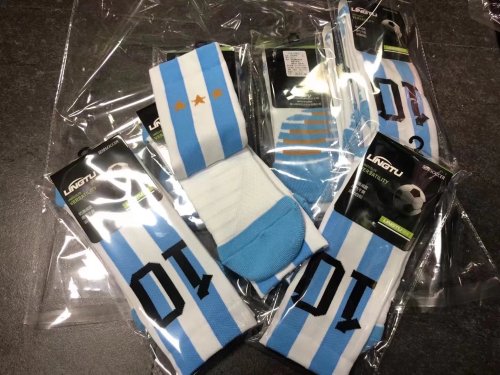 with 3 Stars 2022 World Cup Argentina Home Soccer Socks