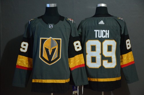 Vegas Golden Knights 89 Alex Tuch Gray With Special Glittery Logo Jersey
