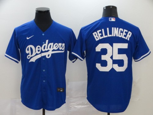 Los Angeles Dodgers 35 BELLINGER Blue 2020 Cool Base Jersey
